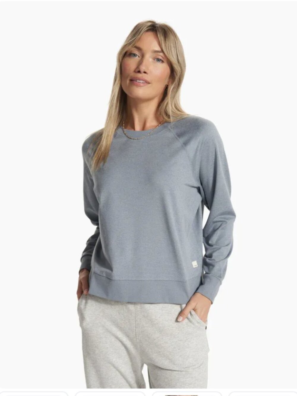 Vuori Halo Crew DreamKnit™ Sweatshirt • NWT • Large • Blue • $96 Retail - Picture 8 of 10